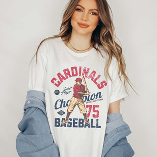 Cardinals Vintage Baseball Team Wholesale Tee - Rapid Shipping - Limeberry Designs