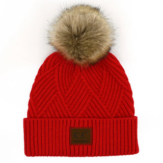 C.C. Criss - Cross Pom Beanie - Limeberry Designs