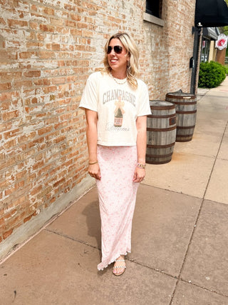 Champagne Dreams Boxy Comfort Color Graphic Tee - Limeberry Designs