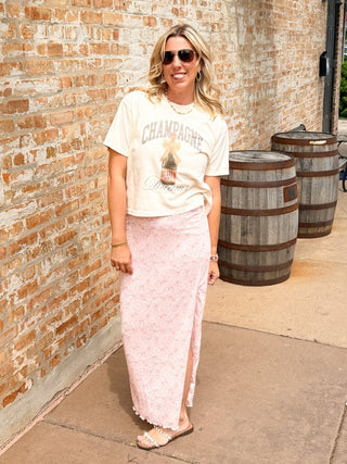 Champagne Dreams Boxy Comfort Color Graphic Tee - Limeberry Designs