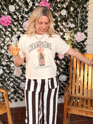 Champagne Dreams Boxy Comfort Color Graphic Tee - Limeberry Designs