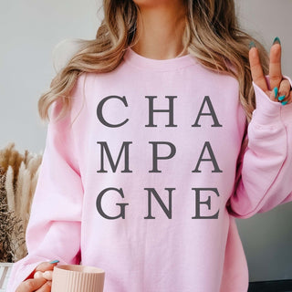 CHAMPAGNE Wholesale Graphic Sweatshirt - Fast Shipping - Limeberry Designs