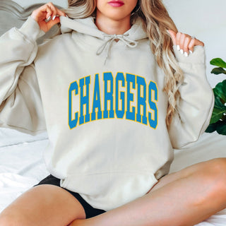 Chargers Collegiate Letter Graphic Sweatshirt + Hoodie