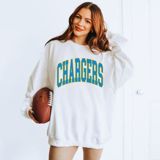Chargers Collegiate Letter Graphic Sweatshirt + Hoodie