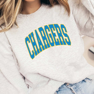 Chargers Collegiate Letter Graphic Sweatshirt + Hoodie