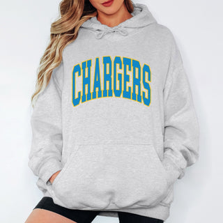 Chargers Collegiate Letter Graphic Sweatshirt + Hoodie