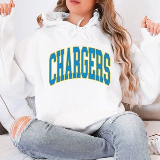 Chargers Collegiate Letter Graphic Sweatshirt + Hoodie