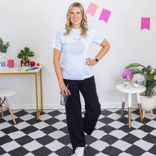 Checkered Apple Comfort Color Graphic Tee - Limeberry Designs