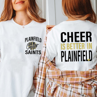 Cheer Is Better In Plainfield Front & Back Tees - Limeberry Designs