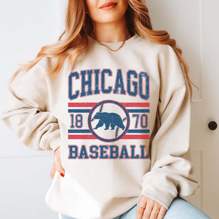 Chicago Baseball Wholesale Graphic Sweatshirt - Quick Shipping - Limeberry Designs