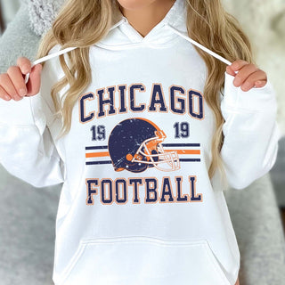 Chicago Football Graphic Hoodie - Limeberry Designs