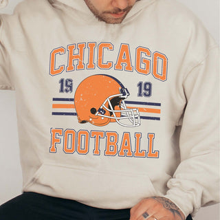 Chicago Football Graphic Hoodie - Limeberry Designs