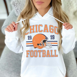 Chicago Football Graphic Hoodie - Limeberry Designs