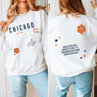 Chicago Good Better Best Collage Graphic Sweatshirt – Front & Back Print - Limeberry Designs