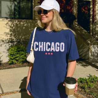 Chicago Plaid Comfort Color Graphic Tee - Limeberry Designs