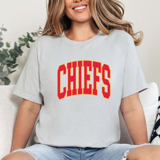 Chiefs Collegiate Letter Bella Graphic Tee - Limeberry Designs