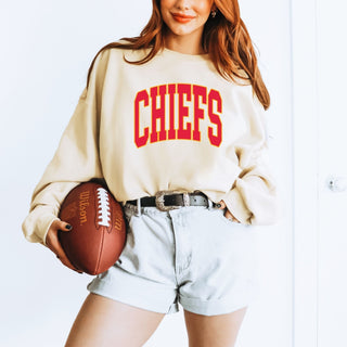 Chiefs Collegiate Letter Graphic Sweatshirt + Hoodie