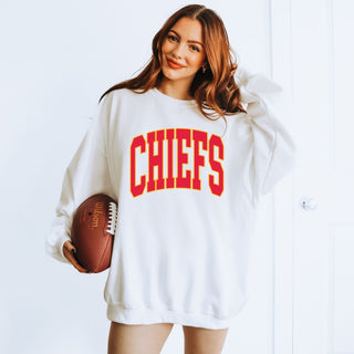 Chiefs Collegiate Letter Graphic Sweatshirt + Hoodie