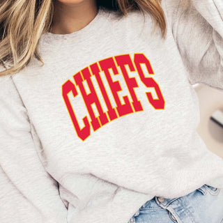 Chiefs Collegiate Letter Graphic Sweatshirt + Hoodie