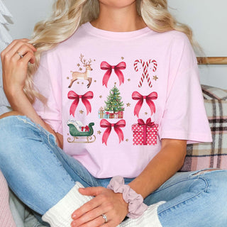 Christmas Collage Comfort Color Graphic Tee - Limeberry Designs