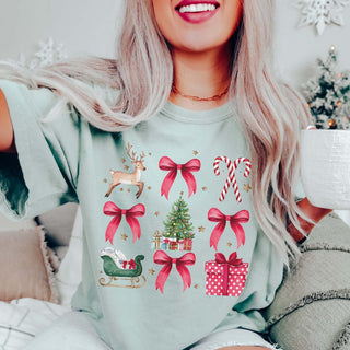 Christmas Collage Comfort Color Graphic Tee - Limeberry Designs