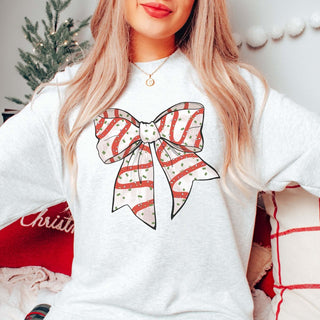 Christmas Snack Cake Bow Graphic Sweatshirt - Limeberry Designs