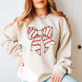 Christmas Snack Cake Bow Graphic Sweatshirt - Limeberry Designs