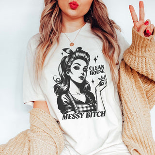 Clean House Messy Bitch Graphic Tee - Limeberry Designs