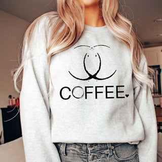 Coffee Rings Graphic Sweatshirt - Limeberry Designs