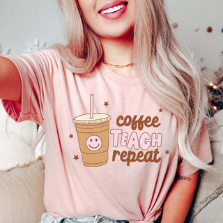 Coffee Teach Repeat Tee - Limeberry Designs