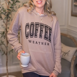 Coffee Weather Soft Bella Hoodie Sweatshirt - Limeberry Designs