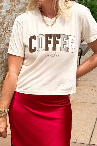Coffee Weather Stripe Boxy Comfort Colors Tee