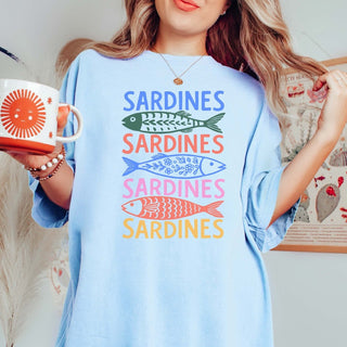 Colorful Sardines Graphic Comfort Color Tee - Limeberry Designs