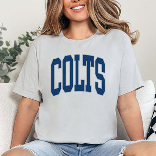 Colts Collegiate Letter Bella Graphic Tee - Limeberry Designs