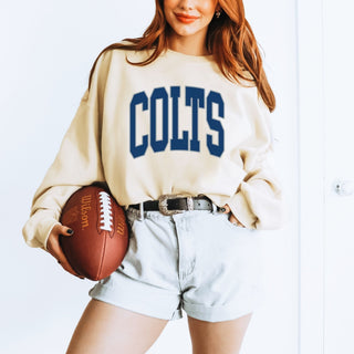 Colts Collegiate Letter Graphic Sweatshirt + Hoodie
