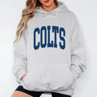 Colts Collegiate Letter Graphic Sweatshirt + Hoodie