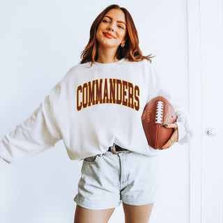 Commanders Collegiate Letter Graphic Sweatshirt + Hoodie
