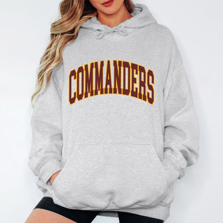 Commanders Collegiate Letter Graphic Sweatshirt + Hoodie