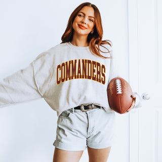 Commanders Collegiate Letter Graphic Sweatshirt + Hoodie