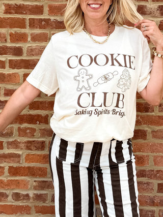 Lightweight Cookie Club holiday tee for school parties and cookie exchanges