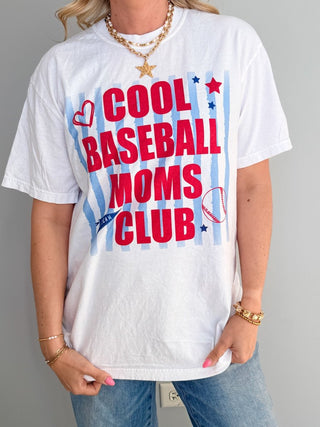 Cool Baseball Moms Club Comfort Color Graphic Tee - Limeberry Designs