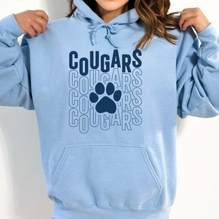 Cougars Repeat with Solid Paw Hoodies - Hunt Club Elementary - Limeberry Designs