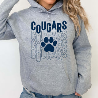 Cougars Repeat with Solid Paw Hoodies - Hunt Club Elementary - Limeberry Designs