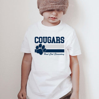 Cougars Stripe with Paw - Hunt Club Elementary - Limeberry Designs