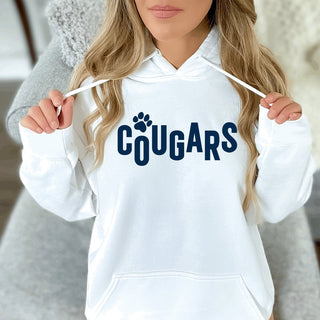 Cougars with Small Paw Sweatshirts & Hoodies - Hunt Club Elementary - Limeberry Designs