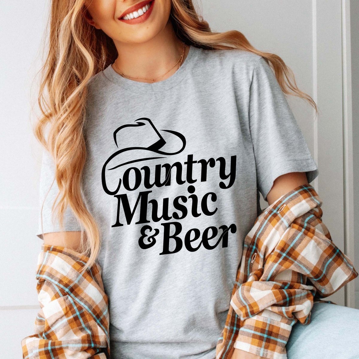 Country Music & Beer Tee - Quick Shipping - Limeberry Designs