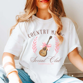 Country Music Social Club Comfort Color Wholesale Tee - Trending - Limeberry Designs