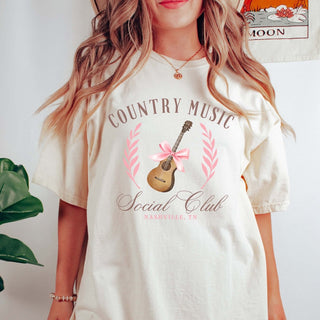 Country Music Social Club Comfort Color Wholesale Tee - Trending - Limeberry Designs