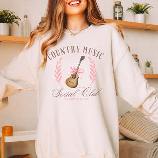 Country Music Social Club Sweatshirt - Quick Shipping - Limeberry Designs