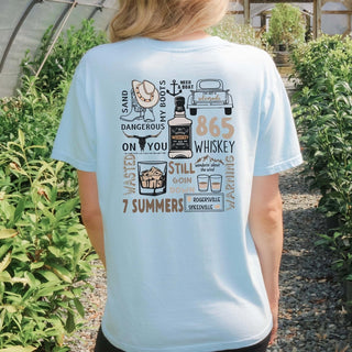 Cowboy Collage Back Design Comfort Color Tee - Quick Shipping - Limeberry Designs